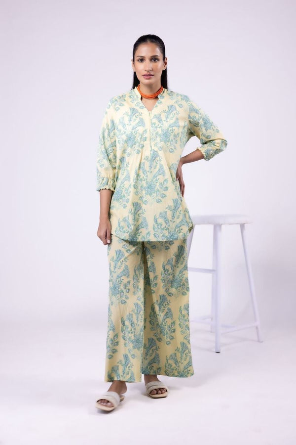Printed | Ripple Crinkle Kurta Pants