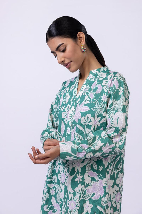 Printed | Ripple Crinkle Kurta Pants