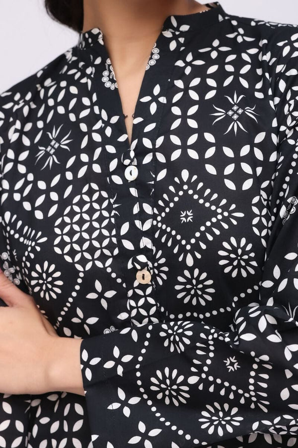 Printed | Cambric Kurta Pants 3 Pcs