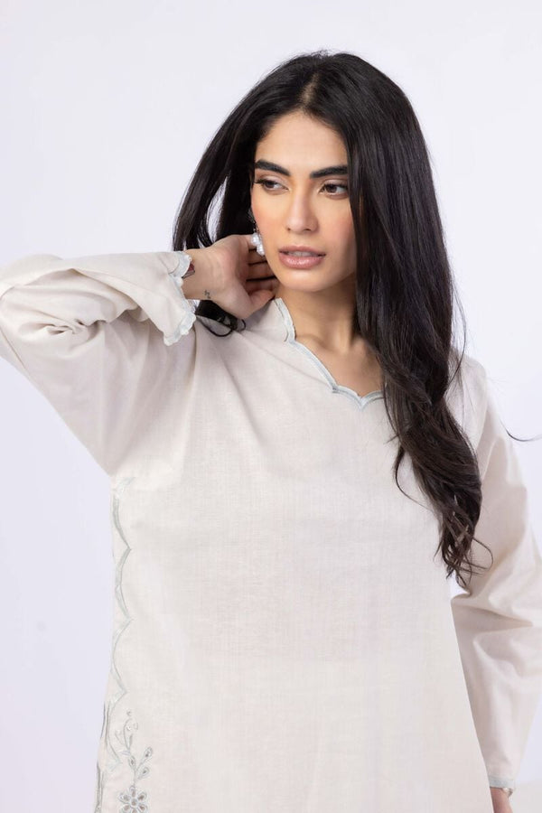 Embroidered | Linen Cotton Kurta