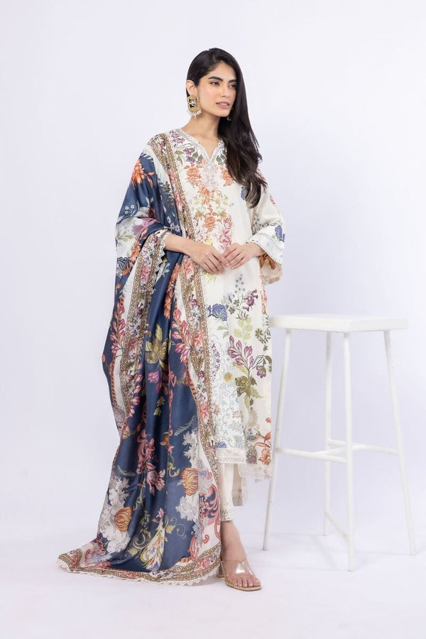 Embroidered | Russian Raw Silk 3 Pcs