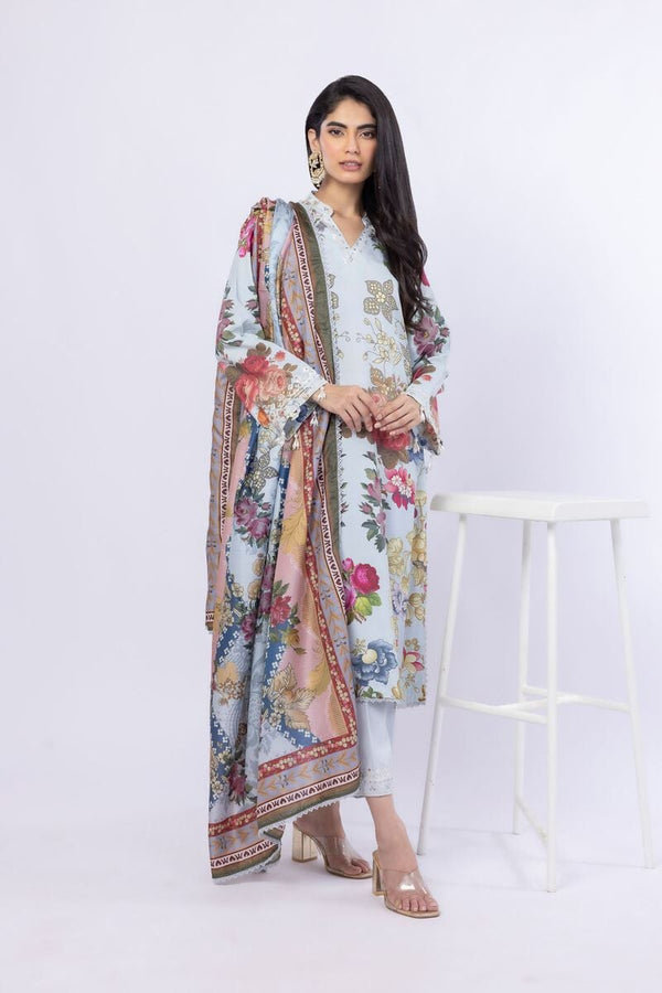 Embroidered | Russian Raw Silk 3 Pcs