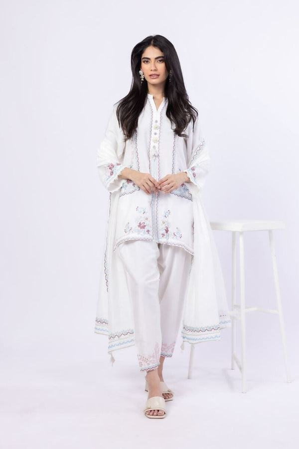 Embroidered | Raw Silk 3 Pcs