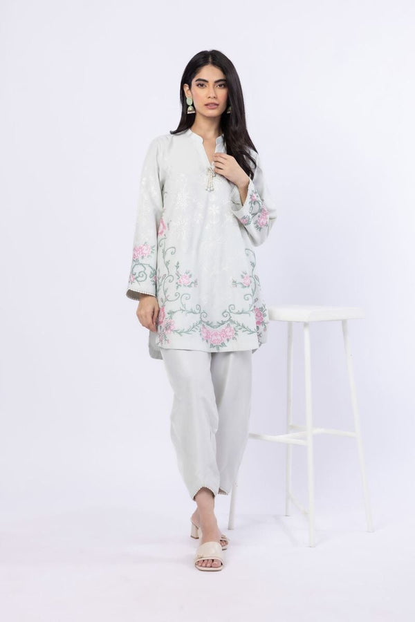 Embroidered | Raw Silk Kurta Pants