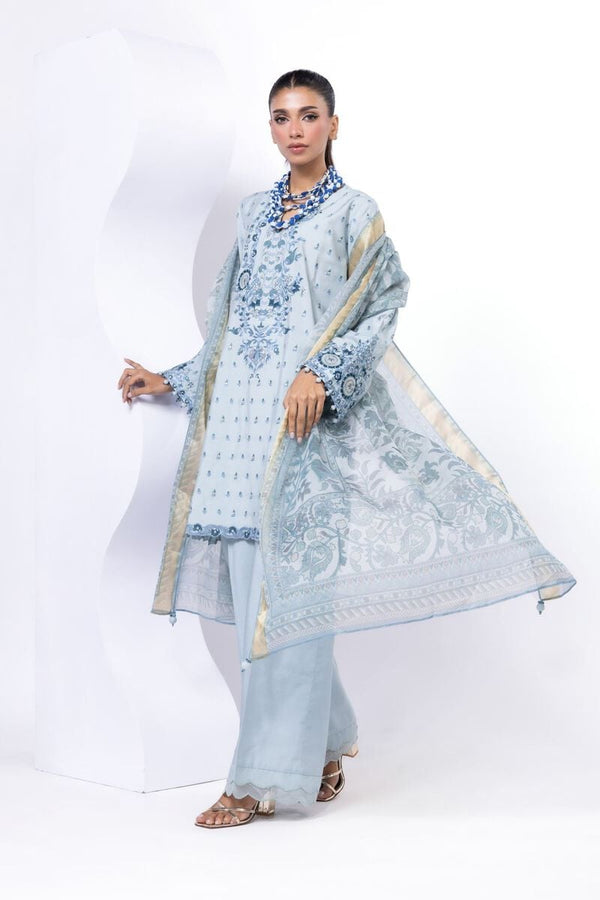Embroidered | Dull Raw Silk Fabrics 3 Piece
