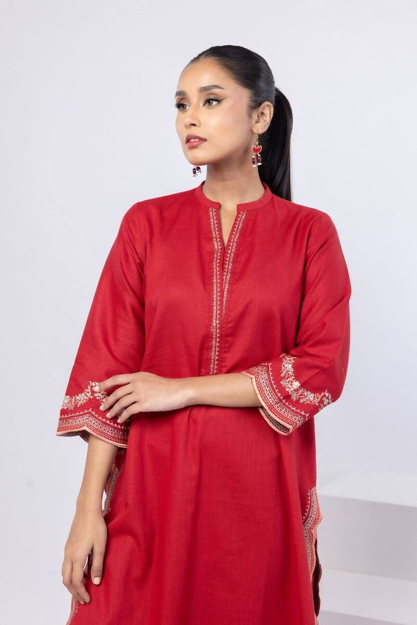 Embroidered | Linen Cotton Kurta