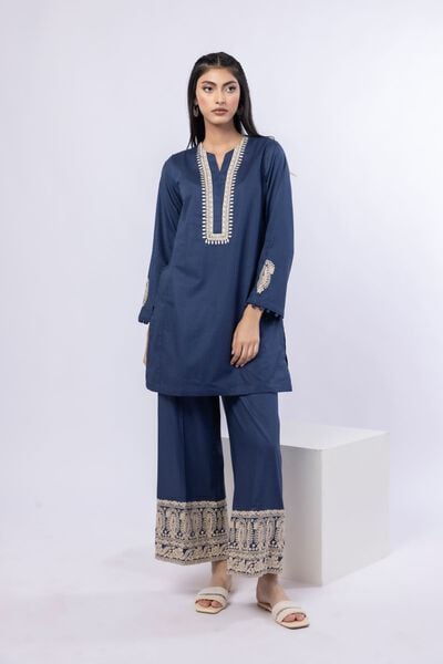 Embroidered | Cotton Dobby Kurta Pants